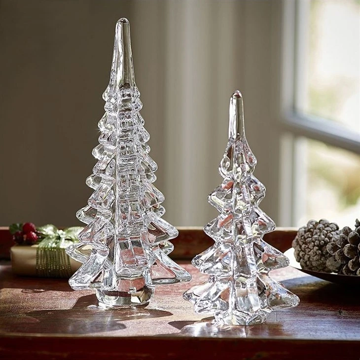 Tree Shaped Transparent Crystal Ornaments