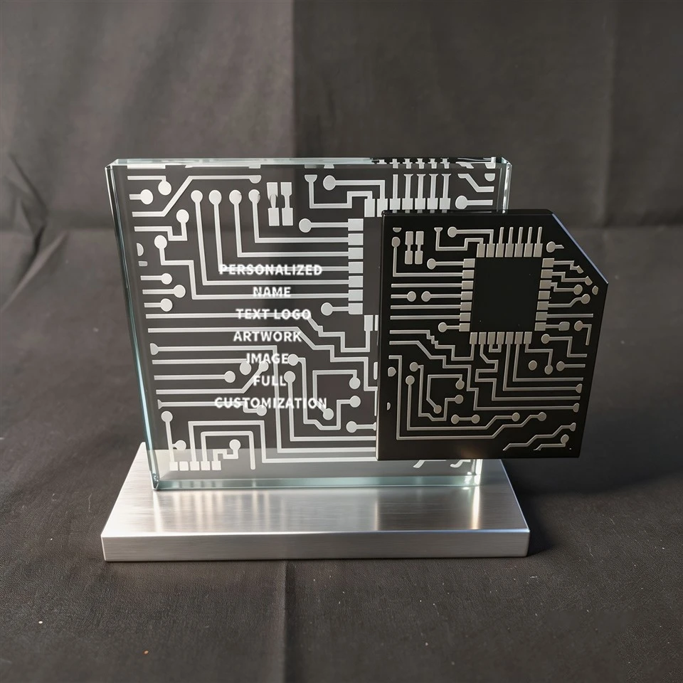 Circuit Pattern Tech Crystal Desk Award suppliers