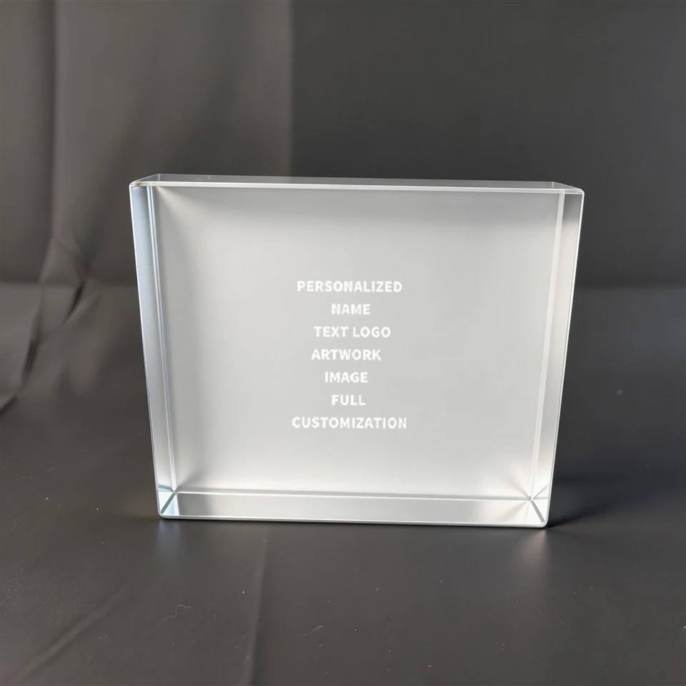 Clear Rectangle Desktop Crystal Plaque suppliers