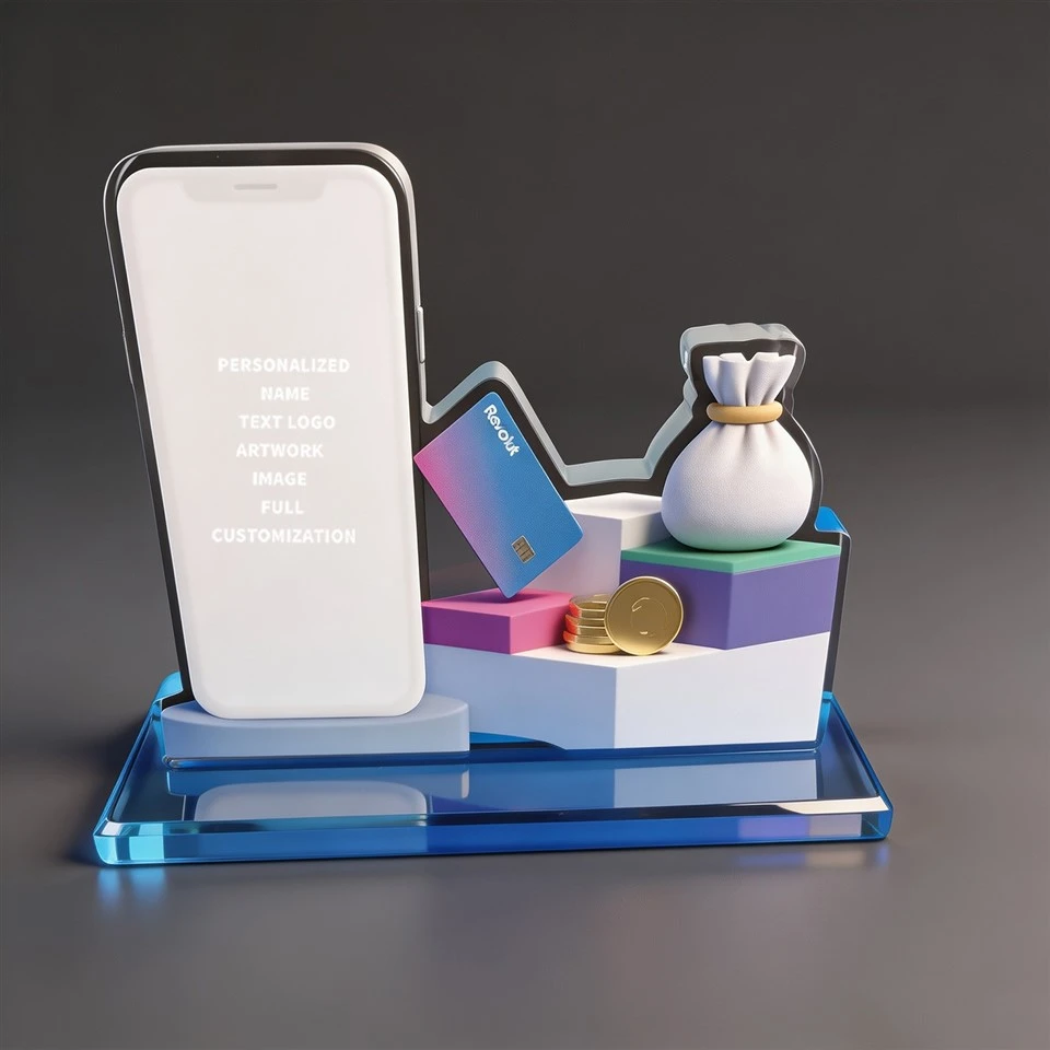 Finance Crystal Phone Stand Award suppliers
