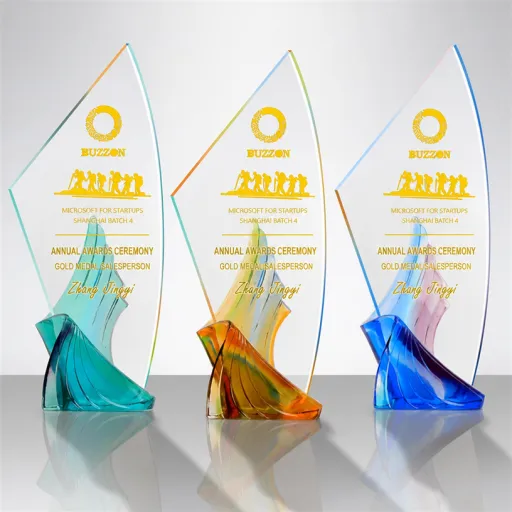 Colored High End Liuli Crystal Award