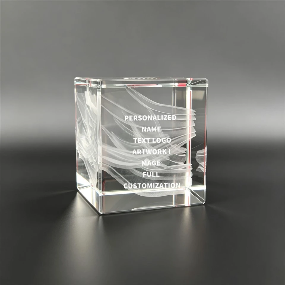 Red Trim Cube 3D Wing Crystal Block price